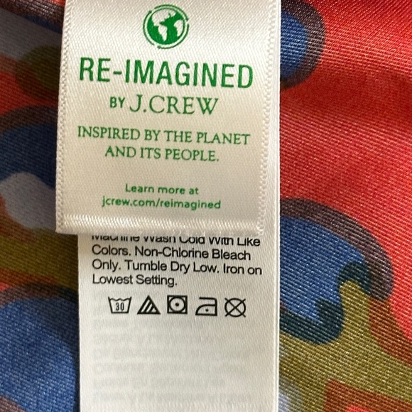 J Crew Collection Tie-neck Blouse in lattice floral, plus size 2X - Picture 8 of 12